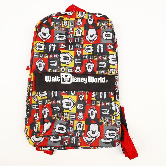NWT Walt Disney World AOP Mickey Mouse Backpack Pop Art Faces - Picture 1 of 8